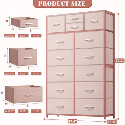 Tall Metal Dresser with Multiple Color Options, Drawer Storage Cabinet detail image - detail view 4