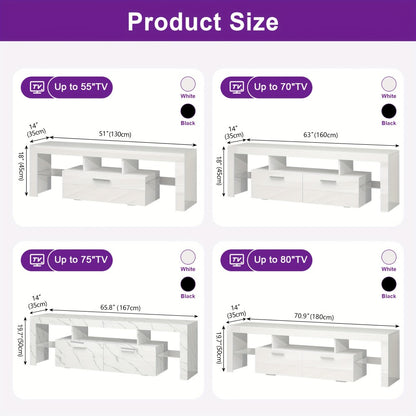 TV Stands And Entertainment Centers with LED Lighting for Living Room detail image - detail view 4