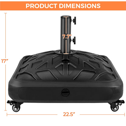 Umbrella Base with Rolling Wheels for Outdoor Shade and Protection detail image - detail view 4