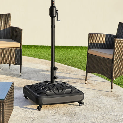 Umbrella Base, Mobile with Wheels 123lb Fillable Patio Umbrella Stand 4 Lockable Casters 2 shown in the main product view