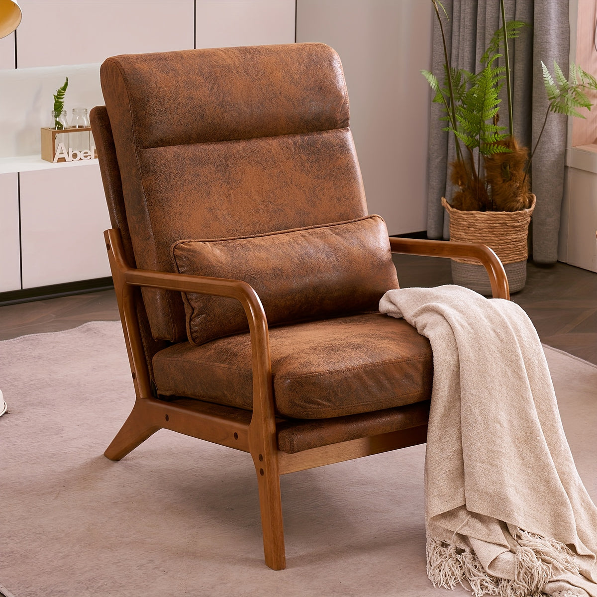 Accent Chair shown in the Microfiber-Rustic, 1set option