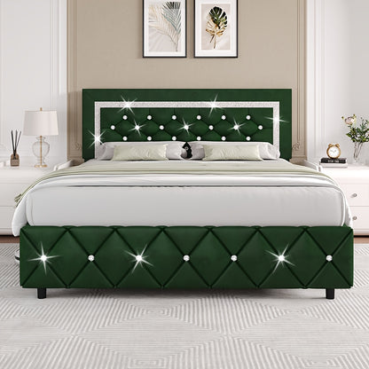 Bed Frame shown in the Green, Full option