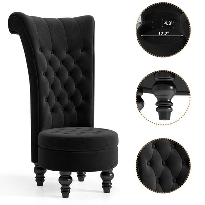 Velvet Accent Chair, Living Room Armchair for Comfortable Everyday Seating detail image - detail view 3