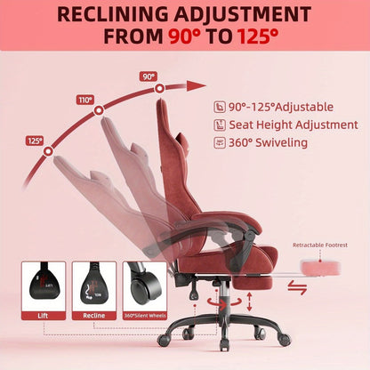 Velvet Gaming Chair, High-Back Gaming Seat for Comfortable Everyday Seating detail image - detail view 18