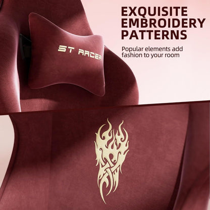 Velvet Gaming Chair, High-Back Gaming Seat for Comfortable Everyday Seating detail image - detail view 6