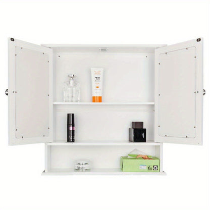 Wall-Mounted Bathroom Wall Cabinet for Organized Everyday Storage, in White detail image - detail view 6