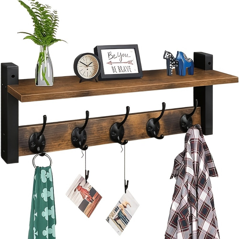 Wall-Mounted Heavy-Duty Coat Rack, Coat and Hat Organizer for Entryway detail image - detail view 3