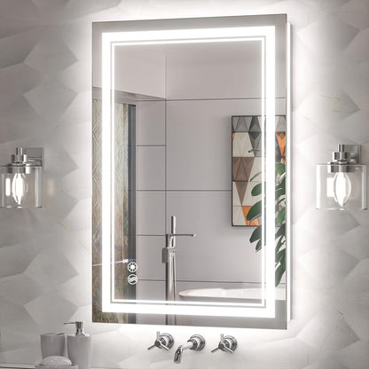 Bathroom Mirror shown in the 24 x 36 Front & Backlit option
