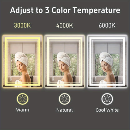 Wall-Mounted LED Bathroom Vanity Mirror with Anti-Fog Function detail image - detail view 4