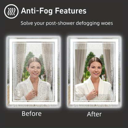 Wall-Mounted LED Bathroom Vanity Mirror with Anti-Fog Function detail image - detail view 8