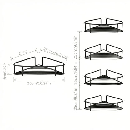 Wall-Mounted Metal Bathroom Corner Shelf for Organized Everyday Storage detail image - detail view 6