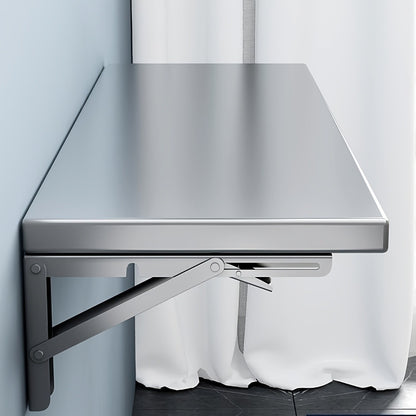 Wall-Mounted Metal Folding Table, Foldable Card Table for Bathroom detail image