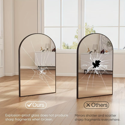 Wall-Mounted Metal Wall Mirror, Bathroom Vanity Mirror for Dressing and Daily Routines detail image - detail view 17