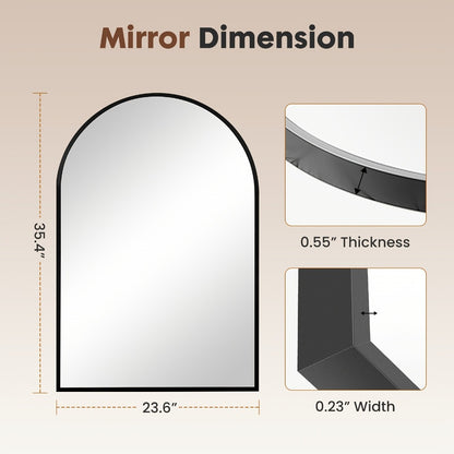 Wall-Mounted Metal Wall Mirror, Bathroom Vanity Mirror for Dressing and Daily Routines detail image - detail view 5