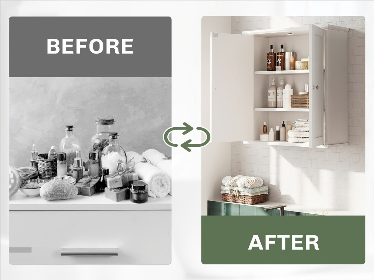 Wall-Mounted Wall Cabinet with Adjustable Shelves for Bathroom detail image - detail view 14