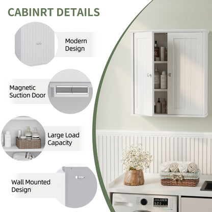 Wall-Mounted Wall Cabinet with Adjustable Shelves for Bathroom detail image - detail view 9