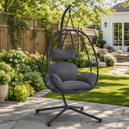 Wicker Egg Swing Chair for Comfortable Everyday Seating in Bedroom detail image - detail view 9