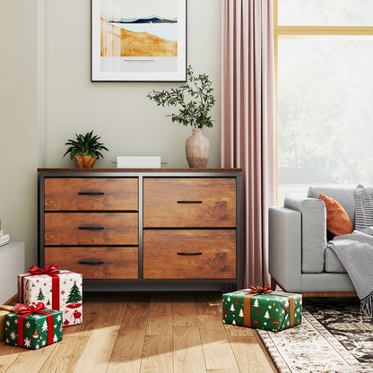 Wide Fabric Dresser, Drawer Storage Cabinet for Organized Everyday Storage in Bedroom detail image - detail view 22