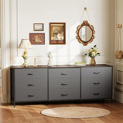 Dresser shown in the Gray, 9 Drawers option