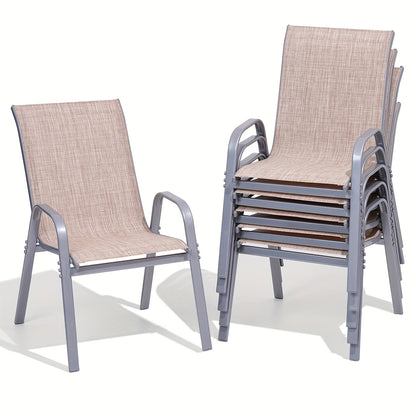 Outdoor Chair shown in the Beige, 6pcs option