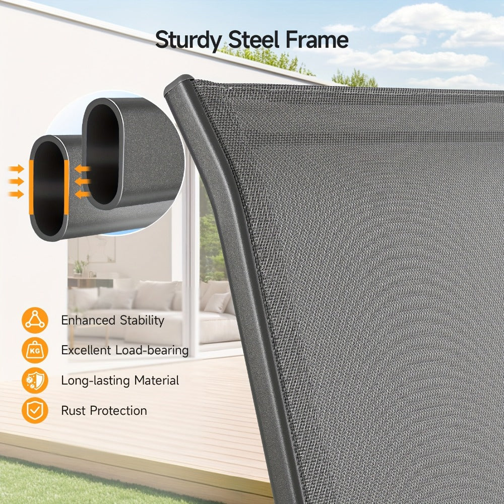 Wide Outdoor Chair with High Back and Multiple Color Options for Patio detail image - detail view 14