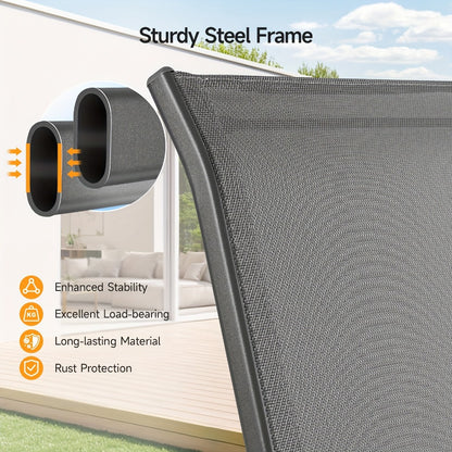 Wide Outdoor Chair with High Back and Multiple Color Options for Patio detail image - detail view 14