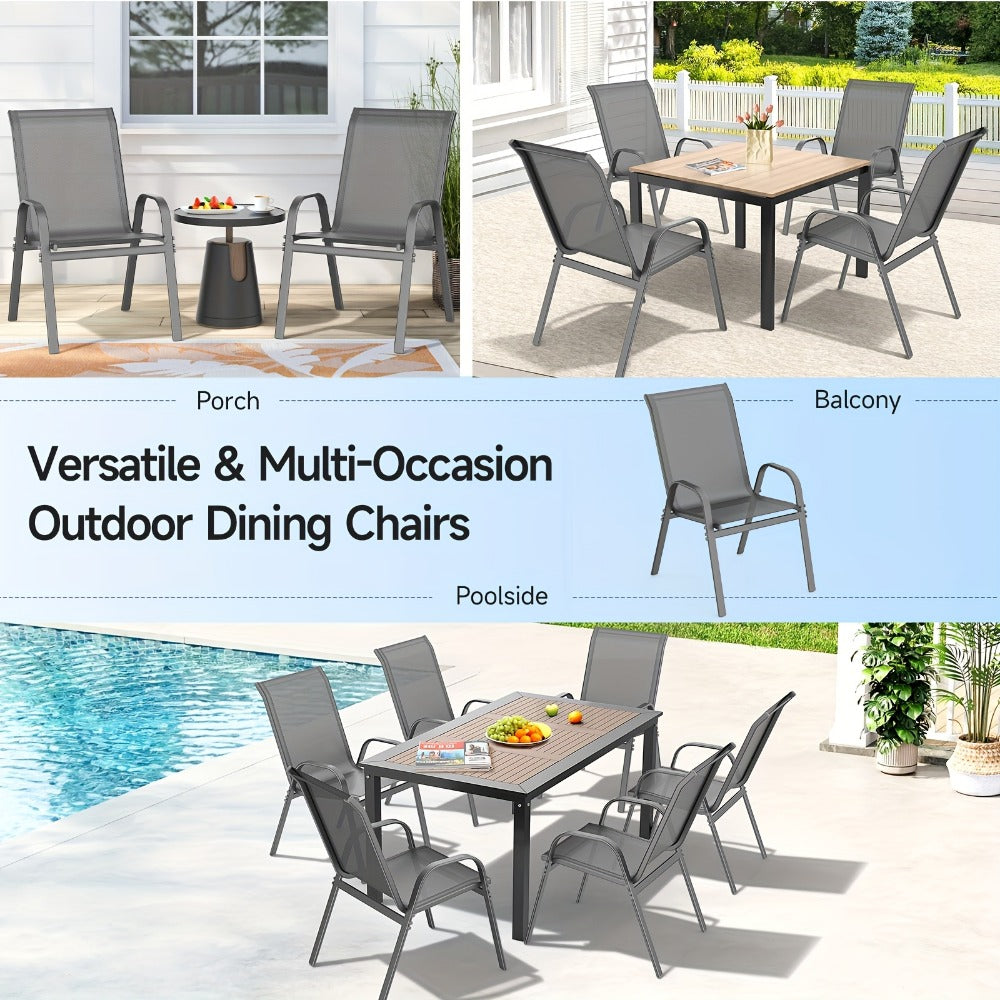 Wide Outdoor Chair with High Back and Multiple Color Options for Patio detail image - detail view 18