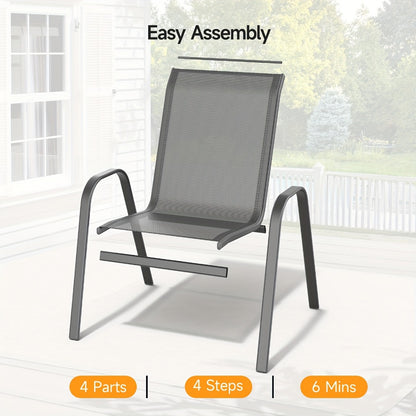 Wide Outdoor Chair with High Back and Multiple Color Options for Patio detail image