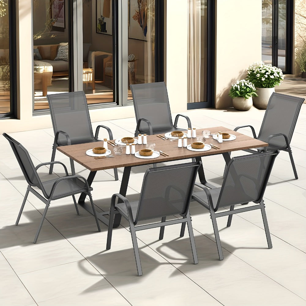 Wide Outdoor Chair with High Back and Multiple Color Options for Patio detail image - detail view 23
