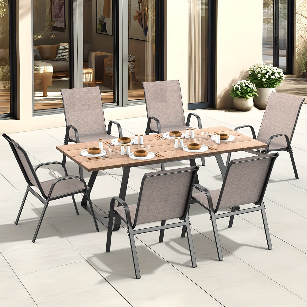 Wide Outdoor Chair with High Back and Multiple Color Options for Patio detail image - detail view 26