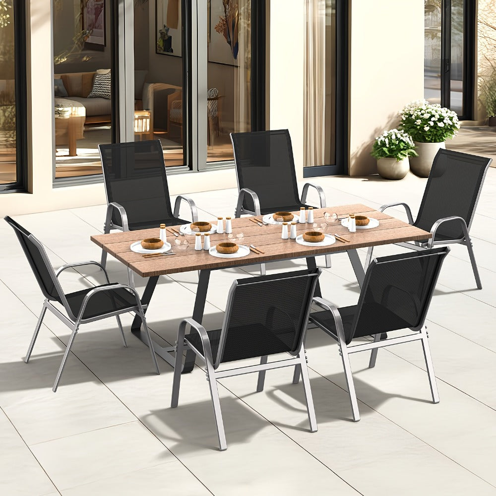 Wide Outdoor Chair with High Back and Multiple Color Options for Patio detail image - detail view 29
