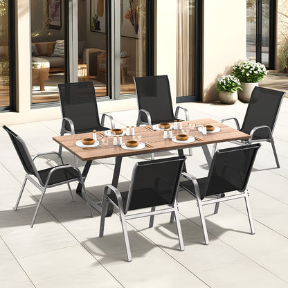 Wide Outdoor Chair with High Back and Multiple Color Options for Patio detail image - detail view 29