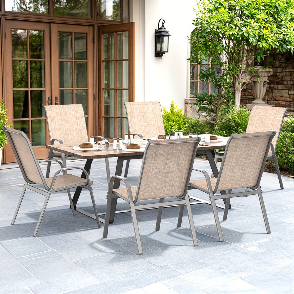 Wide Outdoor Chair with High Back and Multiple Color Options for Patio detail image - detail view 32