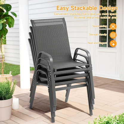 Wide Outdoor Chair with High Back and Multiple Color Options for Patio detail image - detail view 6