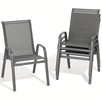 Outdoor Chair shown in the Grey, 4pcs option