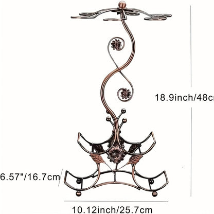 Wine Rack with Wine Glass Holder for Organized Everyday Storage in Kitchen detail image - detail view 3