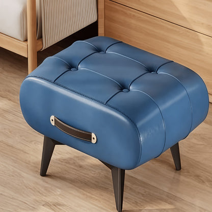 Wood Metal Ottoman with Footrest for Comfortable Everyday Seating in Living Room detail image - detail view 3