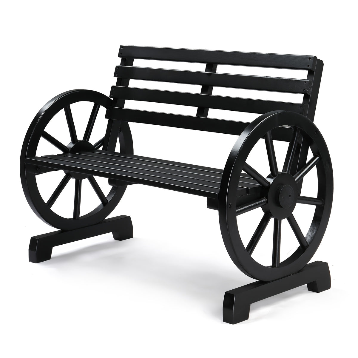 Outdoor Bench shown in the Black option