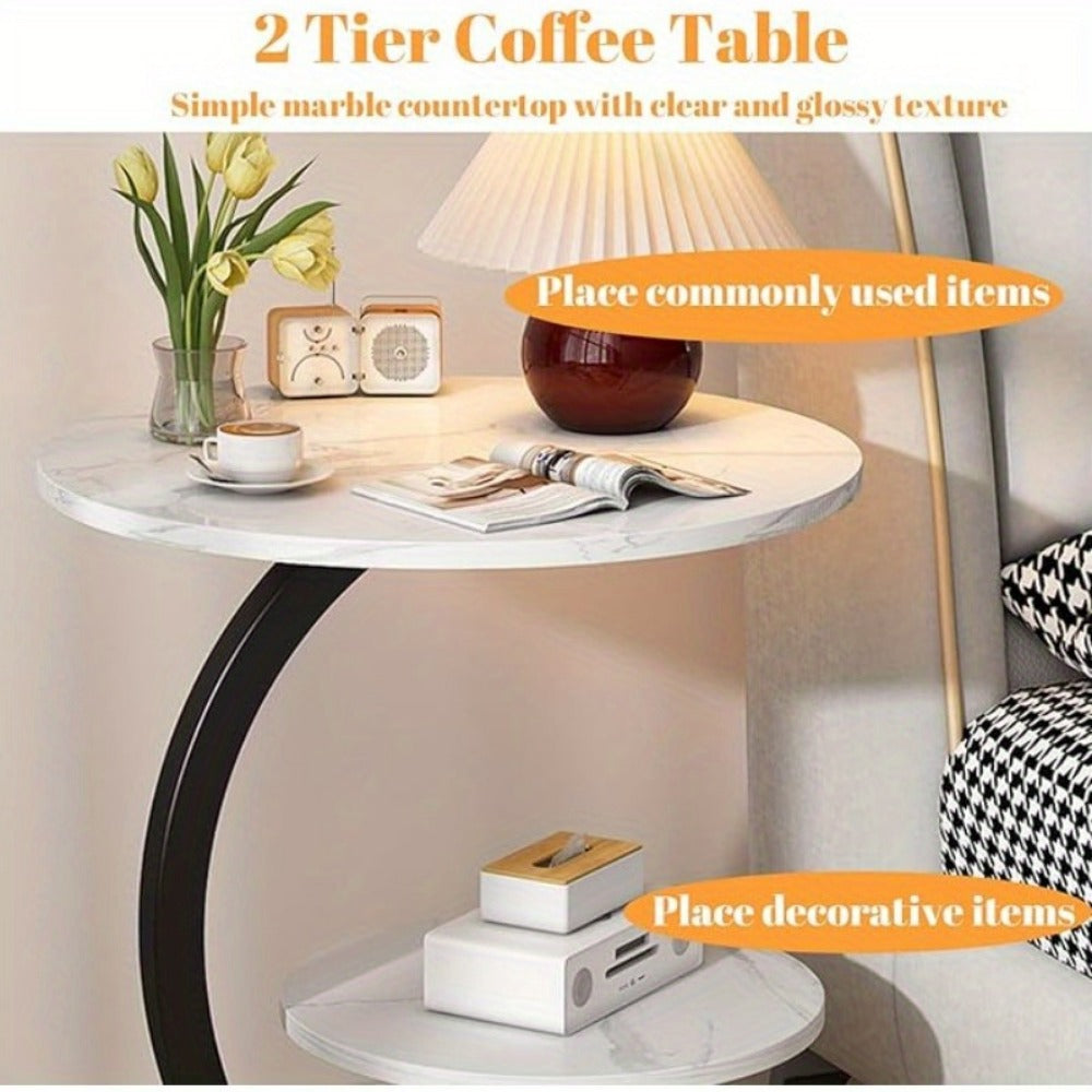 Wrought Iron Side Table, Bedside End Table for Work, Display, and Everyday Use detail image - detail view 12