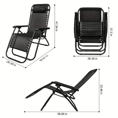 Zero-Gravity Foldable Outdoor Lounge Chair for Patio and Living Room detail image - detail view 4