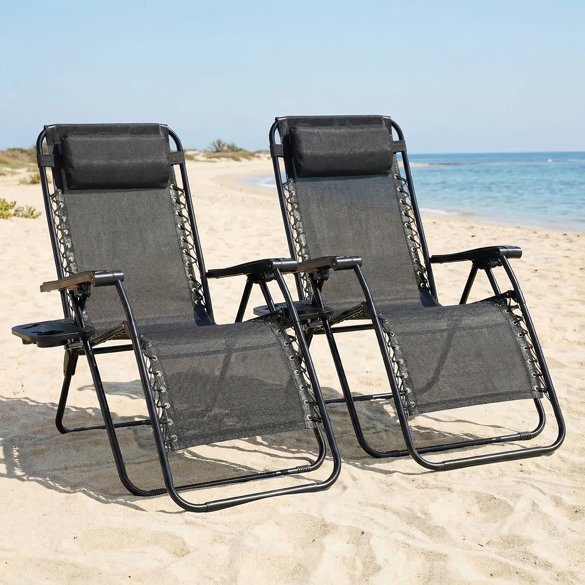 Outdoor Lounge Chair shown in the 2*Black Recliner option
